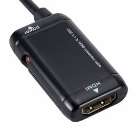  USB-C 3.1 MHL til HDMI 1080p HD-adapter med MicroUSB for ekstra kraft