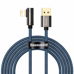 Baseus Legend robust vevd gamer Lightning-kabel m vinkel - 1m - Blå