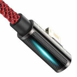  Baseus Legend robust vevd gamer Lightning-kabel m vinkel - 2m - Rød