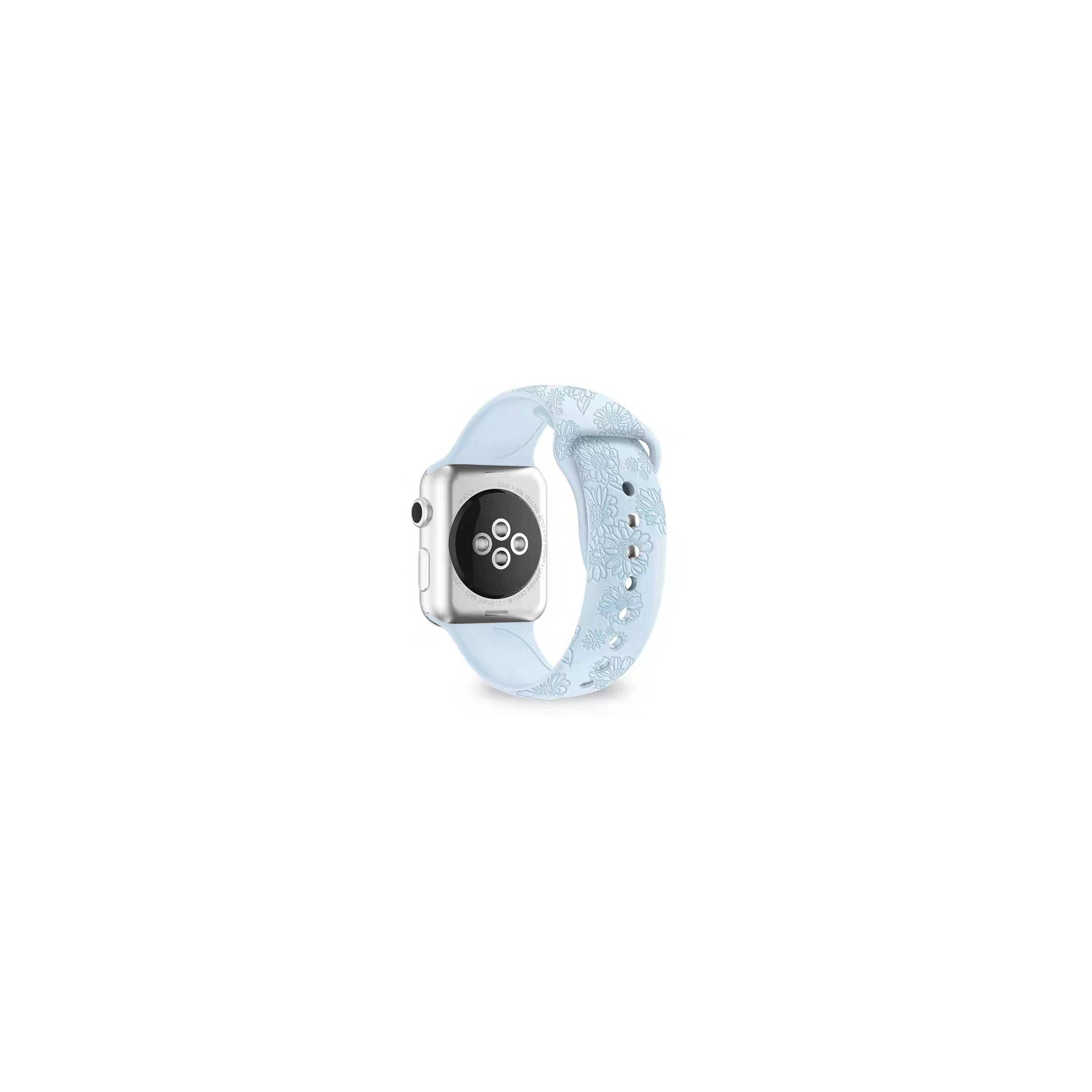 Bilde av Apple Watch-rem I Silikon Med Solsikker 38/40/41mm - Himmelblå