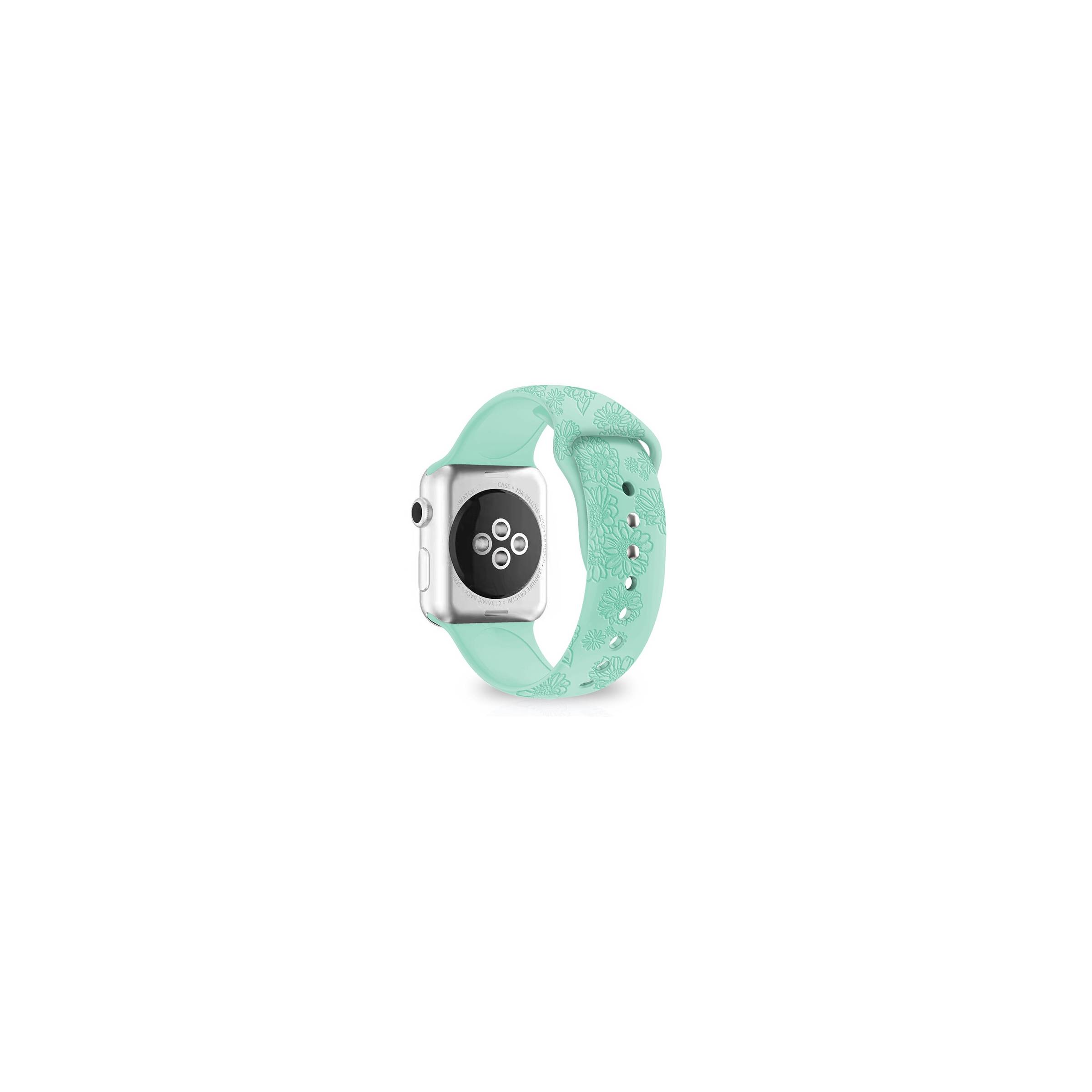 Bilde av Apple Watch-rem I Silikon Med Solsikker 38/40/41mm - Mintgrønn