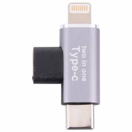  2-i-1 USB-C til Lightning og USB-C adapterplugg