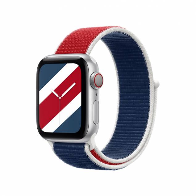 Apple Watch loopback-rem 42/44/45 mm - Rød, hvit og blå