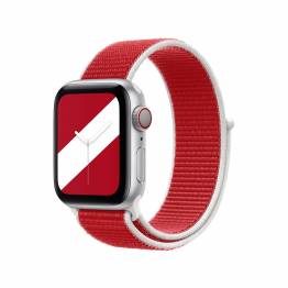 Apple Watch loopback-rem 42/44/45 mm - Rød og hvit