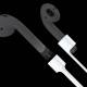 Anti-tap silikonrem for Apple AirPods 1/2 - Sort