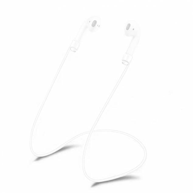 Anti-tap silikonrem for Apple AirPods 1/2 - Hvit