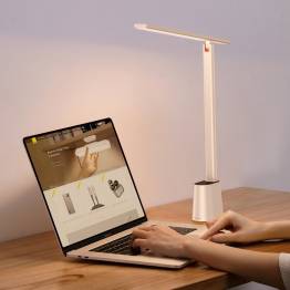  Oppladbar LED-bordlampe med flere lysstyrkenivåer og sensor - Hvit