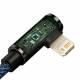 Legendary robust gamer USB-C til Lightning-kabel m vinkel - 1m - Blå