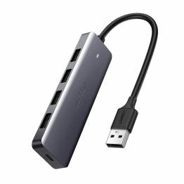 Ugreen USB 3.0 til 4-porters USB Hub med MicroUSB for ekstra kraft