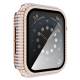 Apple Watch 1/2/3 38mm deksel og beskyttelsesglass m diamanter - Rose gull