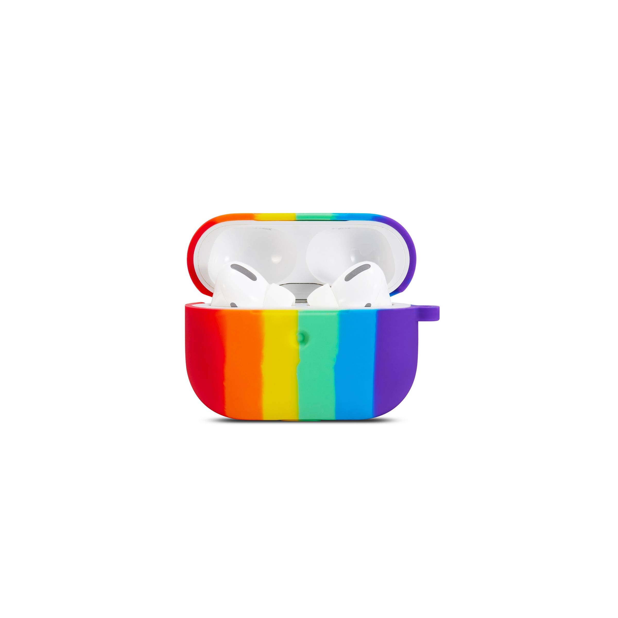 Bilde av Silikondeksel Til Airpods Pro Med Karabinkrok - Rainbow
