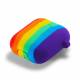 Silikondeksel til AirPods 1/2 med karabinkrok - Rainbow