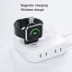 Bærbar magnetisk lader for Apple Watch med stropp - Hvit