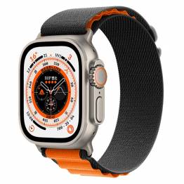  Apple Watch Ultra Nylon Loop Strap - Svart/Oransje