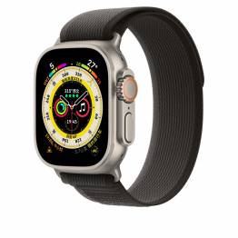  Nylon Loop stropp for Apple Watch Ultra og Watch 44/45mm - Svart
