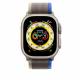 Nylon Loop stropp for Apple Watch Ultra og Watch 44/45mm - Grå/Blå