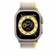 Nylon Loop stropp for Apple Watch Ultra og Watch 44/45mm - Beige/Gul
