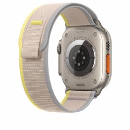 Nylon Loop stropp for Apple Watch Ultra og Watch 44/45mm - Beige/Gul
