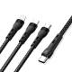 3-i-1 multiladerkabel USB-C til Lightnin...