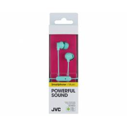  JVC in-ear hodetelefoner med fjernkontroll og mikrofon - Mintgrønn