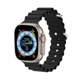 Ocean silikonrem for Apple Watch Ultra og Watch 44/45mm - Svart