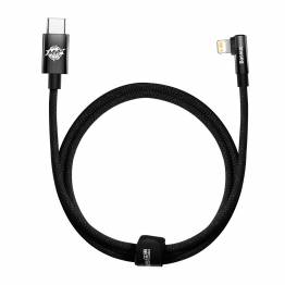 Baseus MVP 2 robust USB-C til Lightning-kabel med vinkel - 1m - Svart
