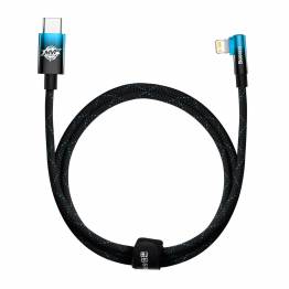 Baseus MVP 2 robust USB-C til Lightning-kabel med vinkel - 1m - Blå