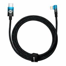 Baseus MVP 2 robust USB-C til Lightning-kabel med vinkel - 1m - Blå