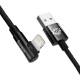 Baseus MVP robust USB til Lightning-kabel med vinkel - 1m - Svart