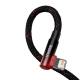 Baseus MVP robust USB til Lightning-kabel med vinkel - 1m - Rød