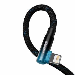  Baseus MVP robust USB til Lightning-kabel med vinkel - 1m - Blå