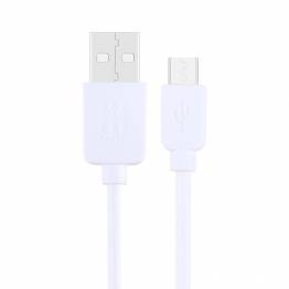  Haweel holdbar USB til Micro USB-kabel i sort eller hvit