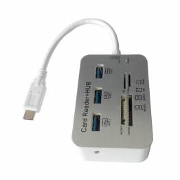 USB-C-dokk med SD, Micro SD og 3x USB