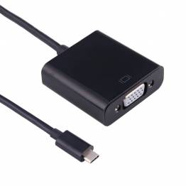  USB-C til VGA-adapter i svart