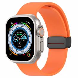 Silikonrem til Apple Watch Ultra med magnetlås - Oransje