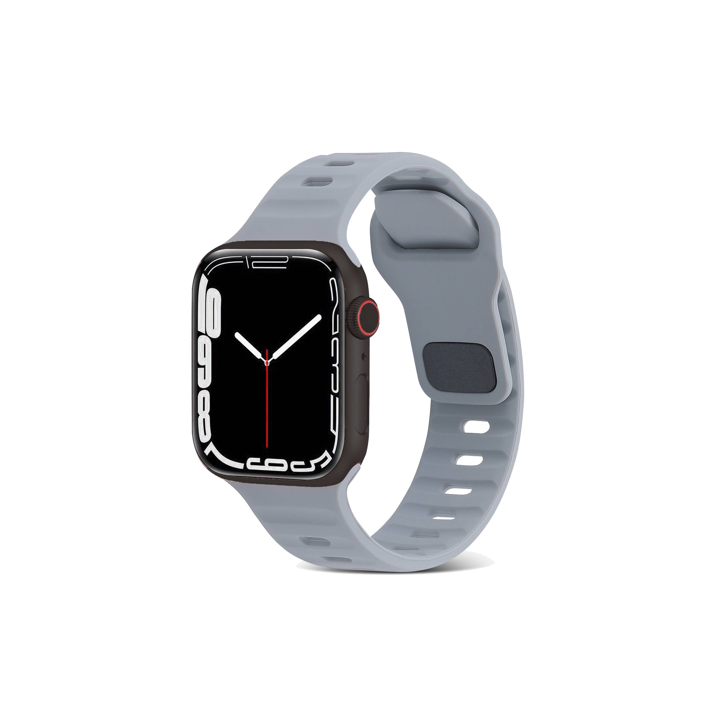 Bilde av Sportsrem I Silikon For Apple Watch Ultra Og 42/44/45mm - Gråblå, Farge Gråblå