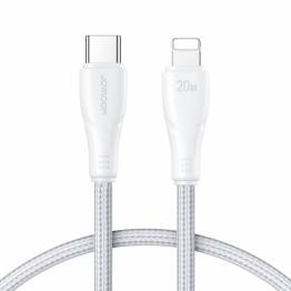 Joyroom USB-C til Lightning-kabel - 25 cm - Hvitvevd
