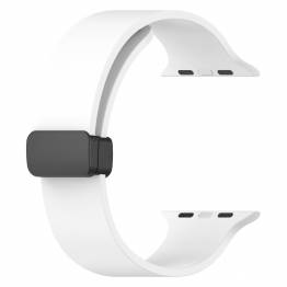  Silikonrem til Apple Watch 42/44/45/49mm med magnetlås - Hvit