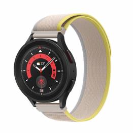 Nylon Loop stropp for Garmin Venu 2 Plus / Sq 2 - 20mm - Beige/Gul