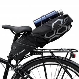 Stor salveske for sykler med enkel montering - opptil 65cm og 12l