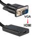 VGA til HDMI-adapter med USB for strøm og lyd - 1080p