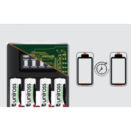  Uniross Ultra Hurtiglader for AA/AAA batterier inkludert 4 stk AA2100
