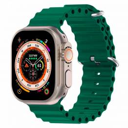 Ocean silikonrem for Apple Watch Ultra og Watch 44/45mm - Grønn