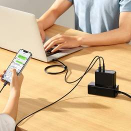  Baseus USB-C-kabel - 100W - 1m - Svart