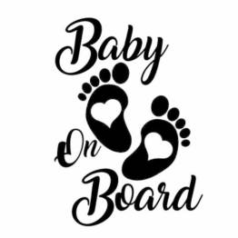 Baby on Board-klistremerke til bakvinduet på bilen - Svart