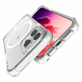  Ekstra beskyttende iPhone 15 Pro MagSafe deksel - Gjennomsiktig