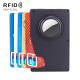 RFID-beskyttet kortholder i aluminium med AirTag-holder - Svart