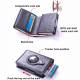 RFID-beskyttet lommebok m kortholder og AirTag-holder i kunstskinn - Svart