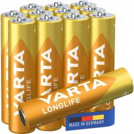 Varta Longlife alkaliske AAA-batterier - 12 stk