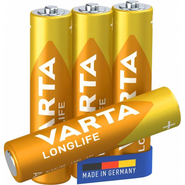 Varta Longlife alkaliske AAA-batterier - 4 stk